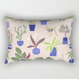 Houseplants Succulents and Cacti Rectangular Pillow