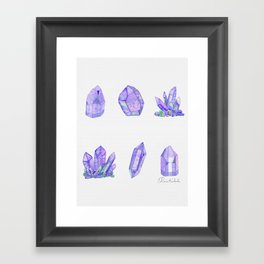 Crystals - Purple Agate Framed Art Print