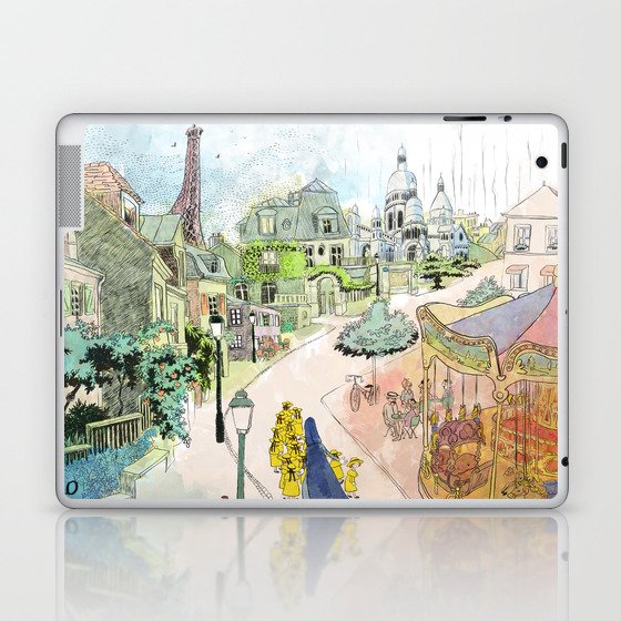 Madeline Montmartre colored Laptop & iPad Skin