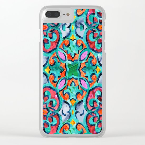 Moroccan Mandala Tile 01 Clear iPhone Case