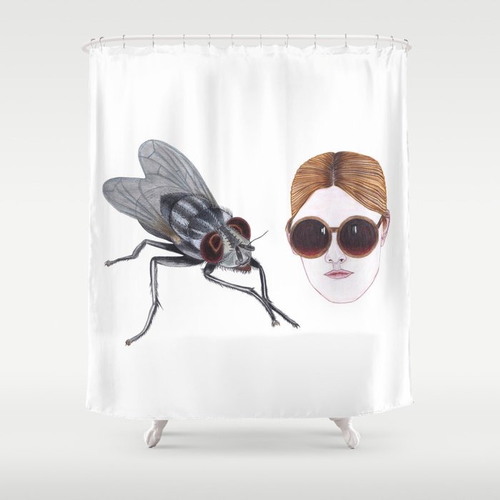 eyefly and sunglasses Shower Curtain