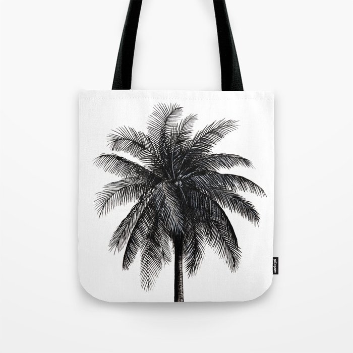palm tree tote bag