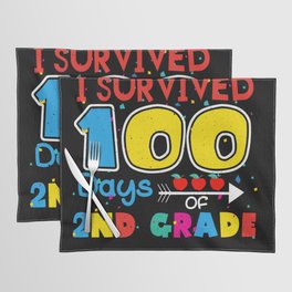 Days Of School 100th Day 100 Survived 2nd Grade Placemat