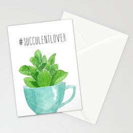succulent lover Stationery Cards