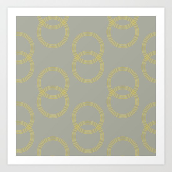 Simply Infinity Link Mod Yellow on Retro Gray Art Print