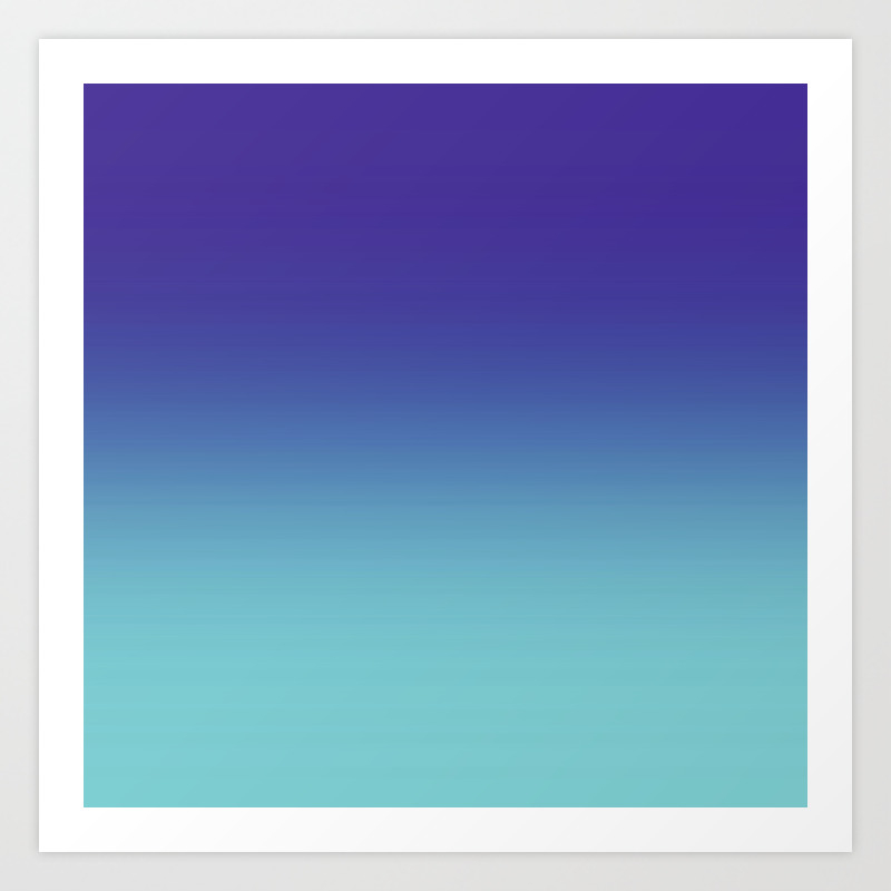 Purple Aqua Ombre Gradient Abstract Art Print By Gsallicat Society6