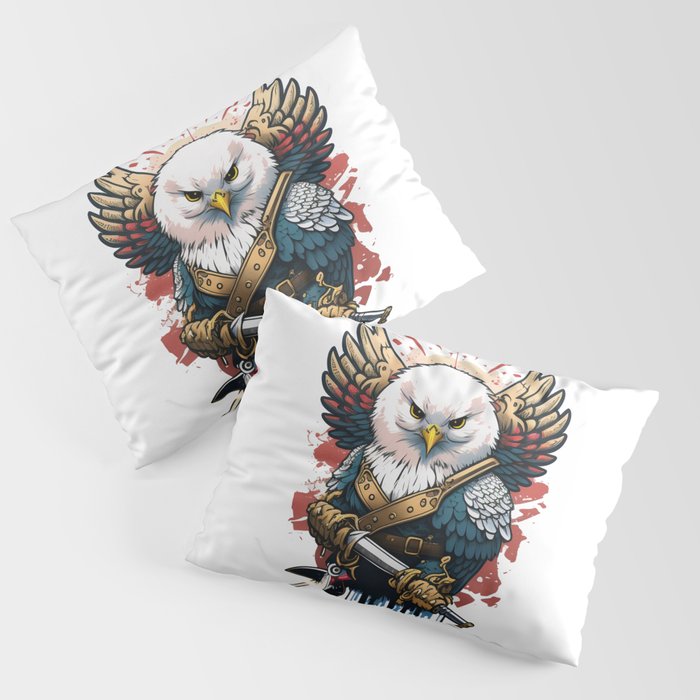 The Eagle with a Samurai Sword Pillow Sham