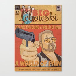 The Big Lebowski Comic Style Print Canvas Print