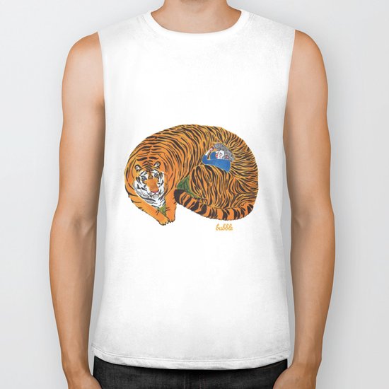 The wild beast is reasting Biker Tank