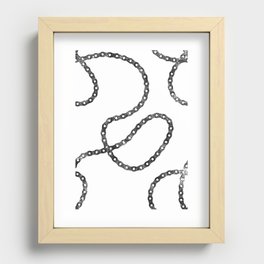bicycle chain repeat pattern Recessed Framed Print