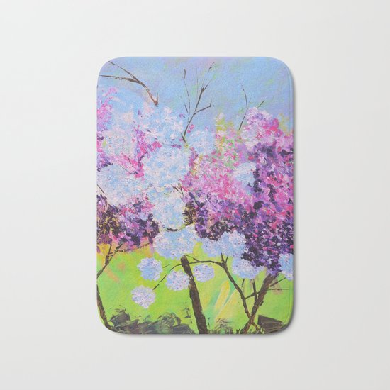 lilac painted Bath Mat