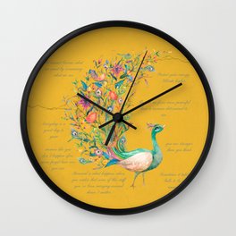 Strength of the Peacock Wall Clock