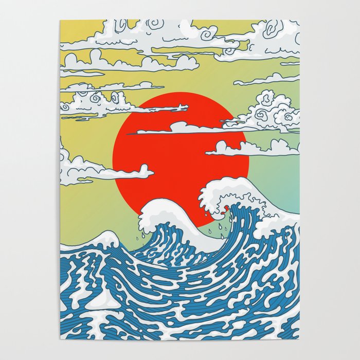 Japanese waves Poster