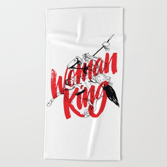 woman king Beach Towel