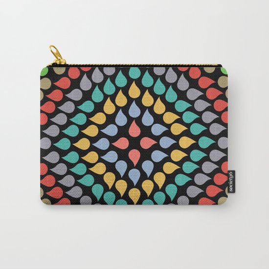 Seamless Colorful Raindrops VI Carry-All Pouch