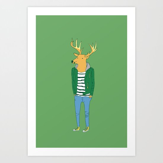Mr. deer Art Print