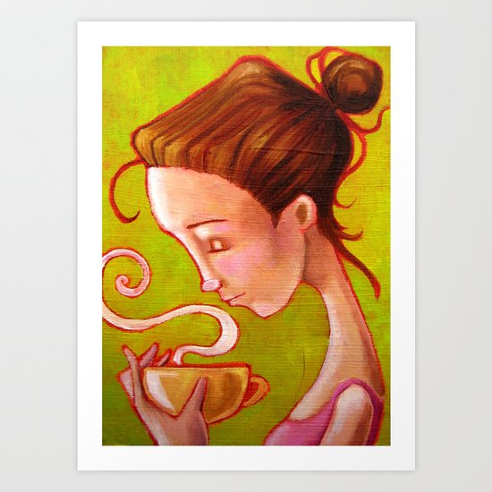 morning coffee Art Print