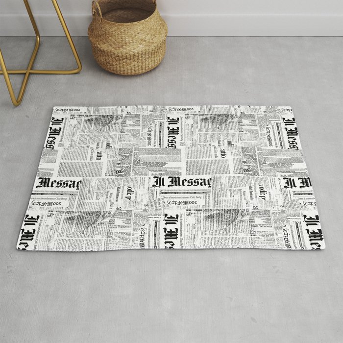 Black And White Collage Of Grunge Newspaper Fragments