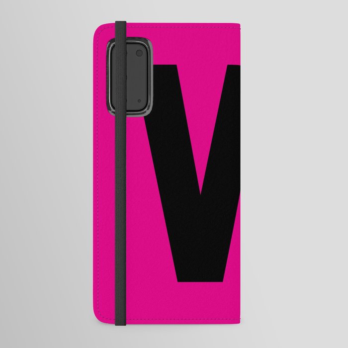 Letter W (Black & Magenta) Android Wallet Case