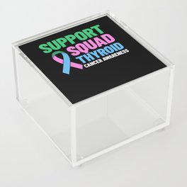 Thyroid Cancer Ribbon Awareness Survivor Acrylic Box