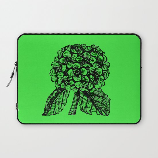 Green Hydrangea Laptop Sleeve