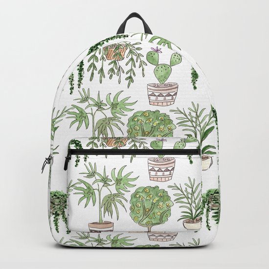 Watercolor . Plants . Backpack