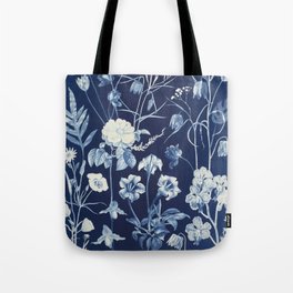 Cyanotype Painting (Roses, Orchids, Tulips, Fern, Fritillarias, etc) Tote Bag