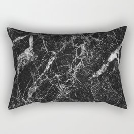 Black Marble 2 Rectangular Pillow