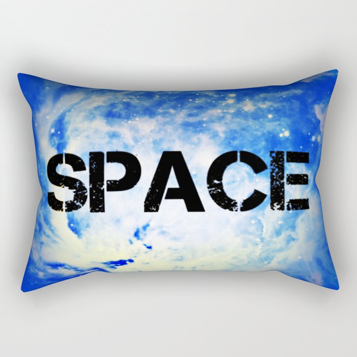 Blue Space Rectangular Pillow
