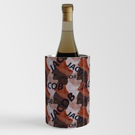 Jacob pattern in brown colors and watercolor texture Wine Chiller