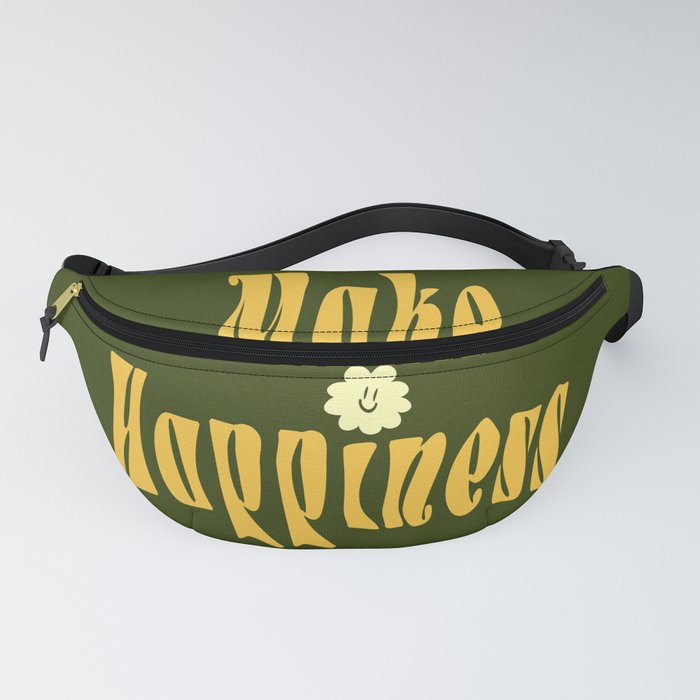 Make happiness # summer retro olive Fanny Pack