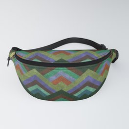 Striped Geometric Mountains 4 Fanny Pack