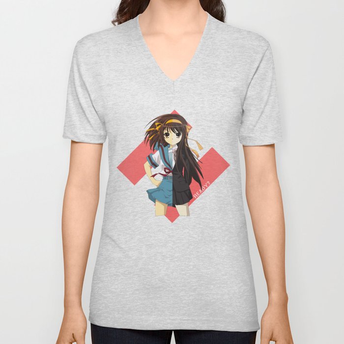 Haruhi Suzumiya V Neck T Shirt