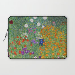 Gustav Klimt Flower Garden Floral Art Nouveau Laptop Sleeve