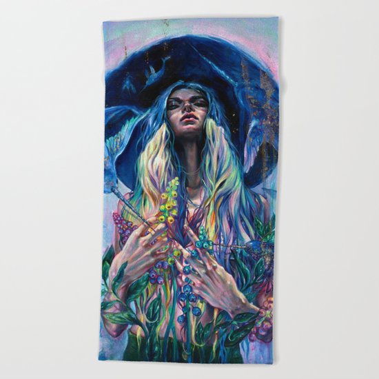 The Rustle of Narwhal's Wings Beach Towel