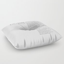 God The Artist - Angela Morgan Poem - Literature - Typography Print 1 Floor Pillow