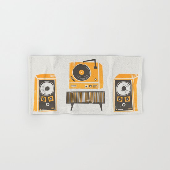 Vinyl Deck And Speakers Hand & Bath Towel