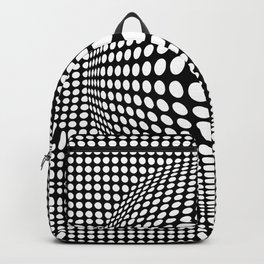 Black And White Victor Vasarely Style Optical Illusion Backpack | Blackandwhite, Hypnotic, Black, Graphicdesign, Opticalillusion, Retro, Simplicity, Trend, Sixties, White 