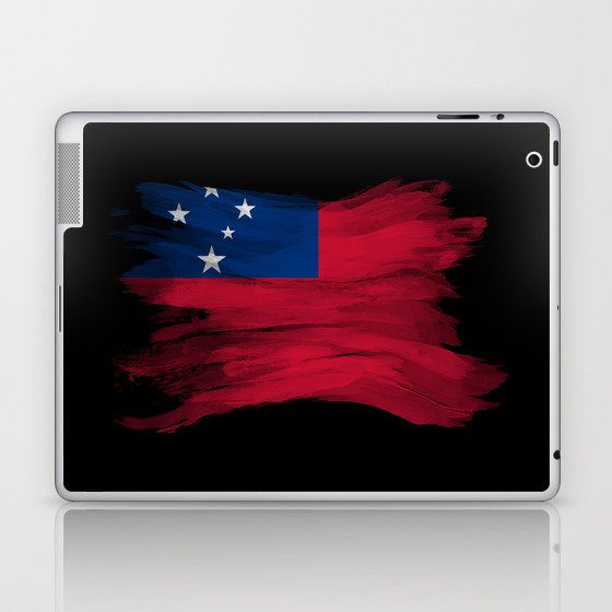 Samoa flag brush stroke, national flag Laptop & iPad Skin