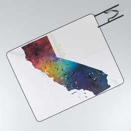 California Watercolor Picnic Blanket