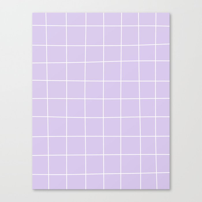 Hand Drawn Grid Lavender Canvas Print
