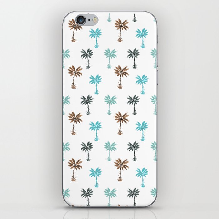 Minty Palm Trees (White) iPhone Skin