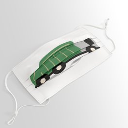 Green Garbage Truck for Nursery or Toddler Bedroom Art Face Mask