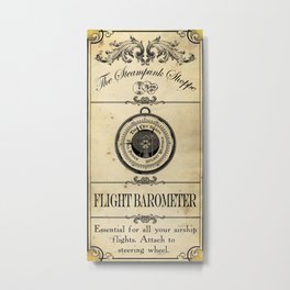 Steampunk Apothecary Shoppe - Barometer Metal Print