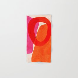 relations IV - pink shapes minimal painting Hand & Bath Towel