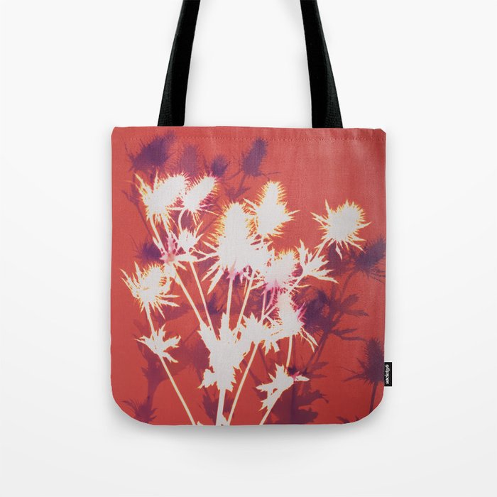 Photogram - Seaholly in Red Tote Bag