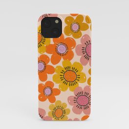 Flower Power Painted Flowers iPhone Case
