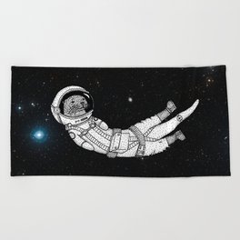 André Floating Around in Otter Space Beach Towel