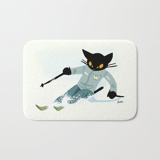 Skiing Bath Mat