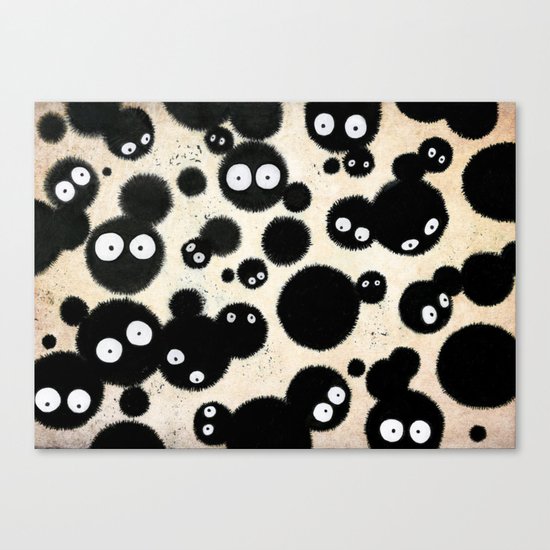 Cute Susuwatari Infestation Canvas Print